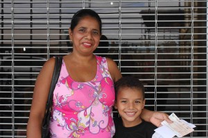 Patricia Jimenez, a single mother, was benefited and received a donation for the payment of  overdue utilities bills.